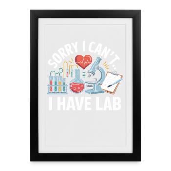 Sorry, I have laboratory - Framed poster (27 × 37 cm) - black - Front