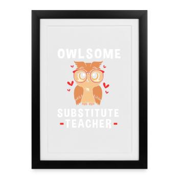 Substitute Teacher Substitute Teacher - Framed poster (27 × 37 cm) - black - Front