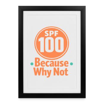 Culture SPF Identité Soins de la peau Humour - Affiche encadrée (27 × 37 cm) - noir - Devant