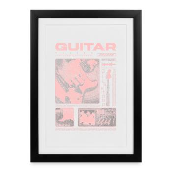 Guitariste Guitariste Rock Musicien streetwear - Affiche encadrée (27 × 37 cm) - noir - Devant