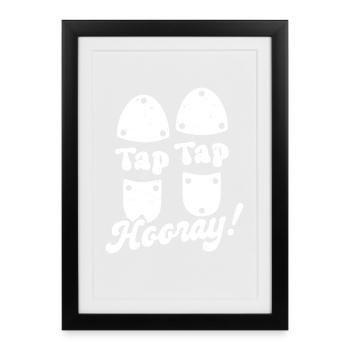 Claquettes Claquettes Danseuse de claquettes - Affiche encadrée (27 × 37 cm) - noir - Devant