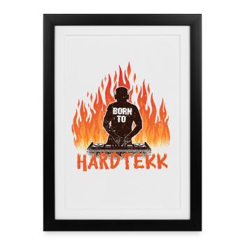 Hardtekk Tekke Allemagne de l’Est - Affiche encadrée (27 × 37 cm) - noir - Devant