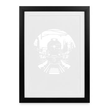 Railway Sketch - Framed poster (27 × 37 cm) - black - Front