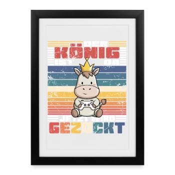 Game King computer game - Framed poster (27 × 37 cm) - black - Front