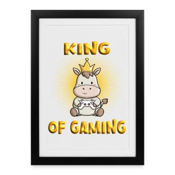 Game Junkie Gaming - Framed poster (27 × 37 cm) - black - Front