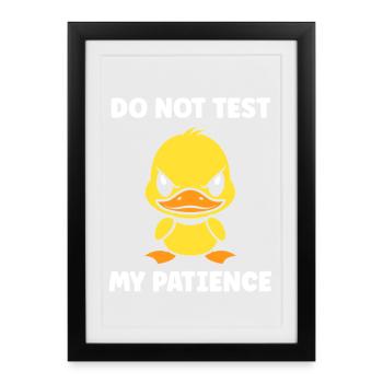 Grumpy Duckling Patience - Framed poster (27 × 37 cm) - black - Front