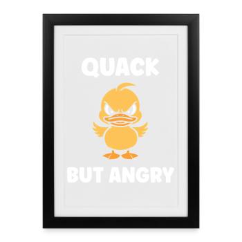 Angry Duckling: Quack But Angry - Framed poster (27 × 37 cm) - black - Front