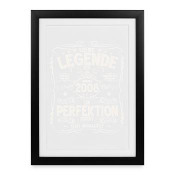 Légende du 18e anniversaire janvier 2008 - Affiche encadrée (27 × 37 cm) - noir - Devant
