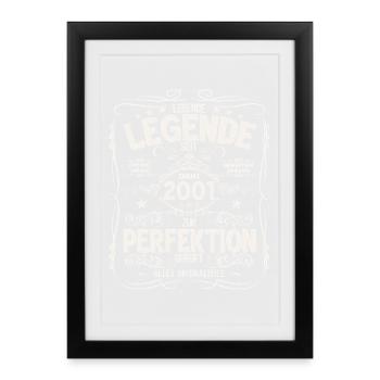 25th Birthday Legend January Vintage 2001 - Framed poster (27 × 37 cm) - black - Front
