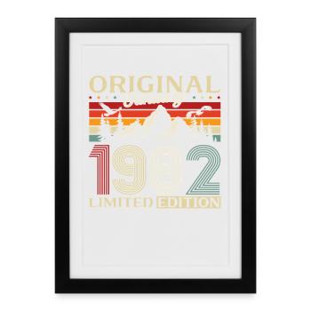 44e anniversaire Original janvier 1982 - Affiche encadrée (27 × 37 cm) - noir - Devant