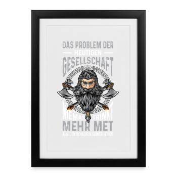 Viking Outfits Valhalla Norse Mythology - Framed poster (27 × 37 cm) - black - Front