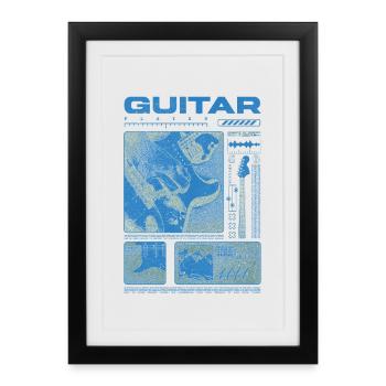 Guitar Player Rock Guitarist Streetwear Musician - Framed poster (27 × 37 cm) - black - Front