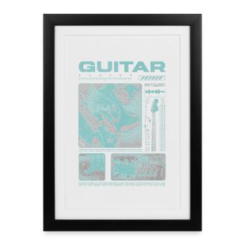 Guitariste Guitariste Rock Musicien streetwear - Affiche encadrée (27 × 37 cm) - noir - Devant