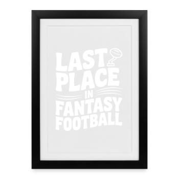 Dernière place en fantasy football - Affiche encadrée (27 × 37 cm) - noir - Devant