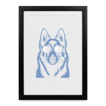 Berger Belge - Affiche encadrée (27 × 37 cm) - noir - Devant