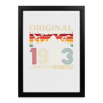33rd Birthday Original January 1993 - Framed poster (27 × 37 cm) - black - Front