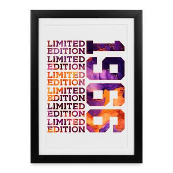60E ANNIVERSAIRE ÉDITION LIMITÉE 1966 - Affiche encadrée (27 × 37 cm) - noir - Devant