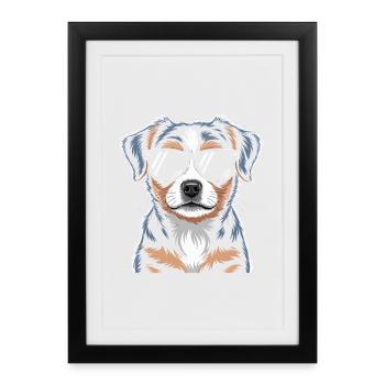 Bouvier bernois - Affiche encadrée (27 × 37 cm) - noir - Devant