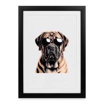Mâtin - Affiche encadrée (27 × 37 cm) - noir - Devant