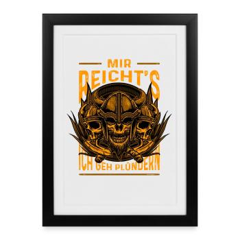 Viking Viking Gods Outfit Father - Framed poster (27 × 37 cm) - black - Front