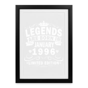 30e anniversaire Original janvier 1996 - Affiche encadrée (27 × 37 cm) - noir - Devant