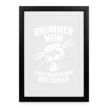 Drummer Saying Funny Drummer Gift - Framed poster (27 × 37 cm) - black - Front