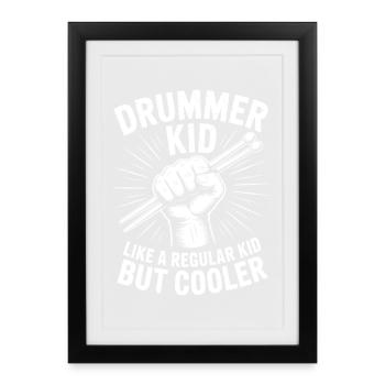 Drummer Saying Funny Drummer Gift - Framed poster (27 × 37 cm) - black - Front