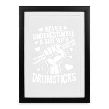 Drummer Saying Funny Drummer Gift - Framed poster (27 × 37 cm) - black - Front