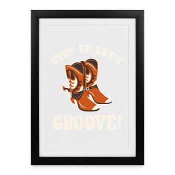 Step Up Boots Groove - Framed poster (27 × 37 cm) - black - Front