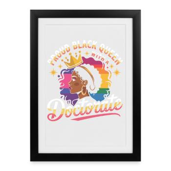 Pride Black Queen Doctotate - Framed poster (27 × 37 cm) - black - Front