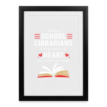 Bookworm Library Reading - Framed poster (27 × 37 cm) - black - Front