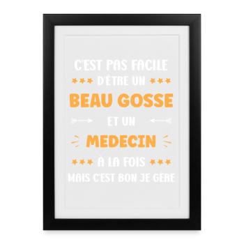 doctor - Framed poster (27 × 37 cm) - black - Front