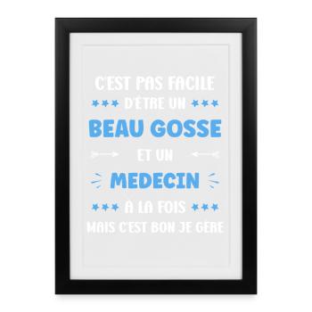 doctor - Framed poster (27 × 37 cm) - black - Front