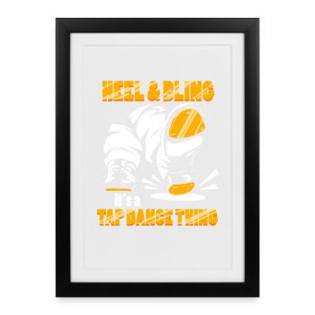 Claquettes, claquettes, claquettes, stepper - Affiche encadrée (27 × 37 cm) - noir - Devant