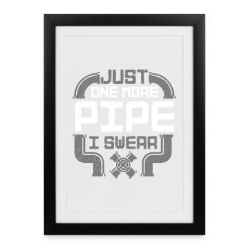 Constructeur de pipeline de couche de tuyau - Affiche encadrée (27 × 37 cm) - noir - Devant