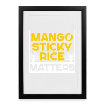 Mango Sticky Rice - Framed poster (27 × 37 cm) - black - Front