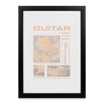 Guitar Player Rock Guitarist Streetwear Musician - Framed poster (27 × 37 cm) - black - Front