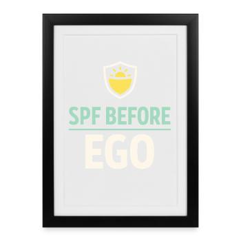 Culture SPF Identité Soins de la peau Humour - Affiche encadrée (27 × 37 cm) - noir - Devant