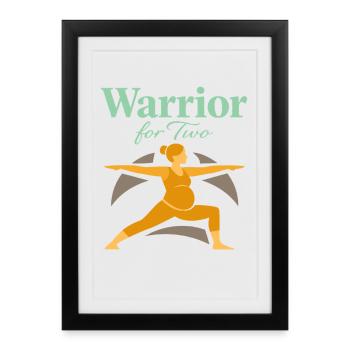 Prenatal Yoga Expectant Mother - Framed poster (27 × 37 cm) - black - Front