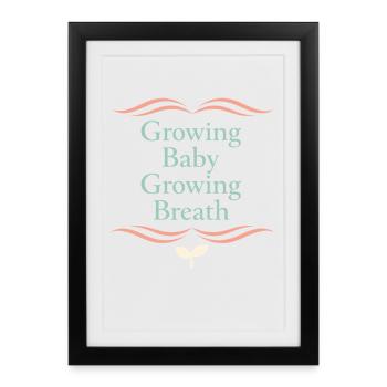 Prenatal Yoga Expectant Mother - Framed poster (27 × 37 cm) - black - Front