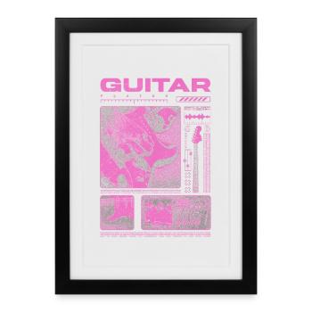 Guitariste Guitariste Rock Musicien streetwear - Affiche encadrée (27 × 37 cm) - noir - Devant