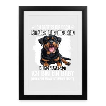 Gift for Rottweiler Owner Rottweiler Mom - Framed poster (27 × 37 cm) - black - Front