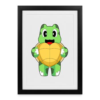 Cœur de Tortue - Affiche encadrée (27 × 37 cm) - noir - Devant