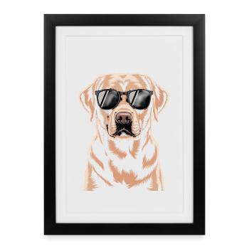 Brown Labrador - Framed poster (27 × 37 cm) - black - Front