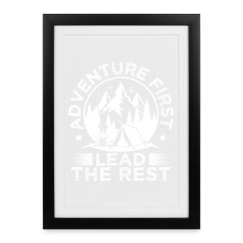 Boys Scouts Aventures Scouts Premier Scout - Affiche encadrée (27 × 37 cm) - noir - Devant