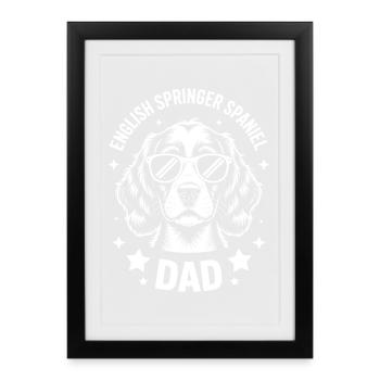 English Springer Spaniel Sayings Dog Gift - Framed poster (27 × 37 cm) - black - Front