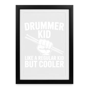 Drummer Saying Funny Drummer Gift - Framed poster (27 × 37 cm) - black - Front