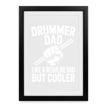 Drummer Saying Funny Drummer Gift - Framed poster (27 × 37 cm) - black - Front