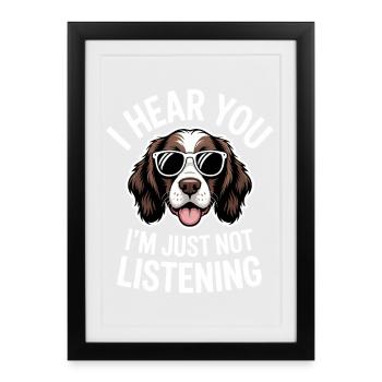 English Springer Spaniel Sayings Dog Gift - Framed poster (27 × 37 cm) - black - Front