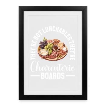 Charcuterie Tablette d’ardoise au fromage Sanglier - Affiche encadrée (27 × 37 cm) - noir - Devant